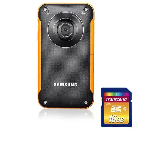 SAMSUNG kamera HMX-W300YP + 16GB SD kartica-0