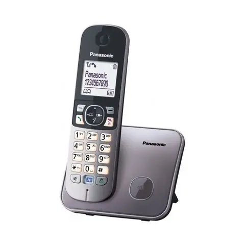 PANASONIC telefon bežični KX-TG6811FXM metalik sivi-0