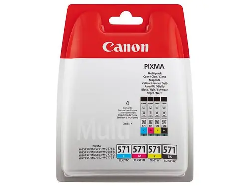 Tinta Canon CLI-571 CMYK+PG-570BK-0